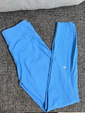 lululemon athletica Ribbed Blue Leggings